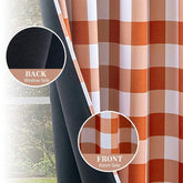 MIULEE Buffalo Plaid Curtains for Farmhouse Bedroom, Blackout Window Drapes with Grommets 2 Panels - Miulee